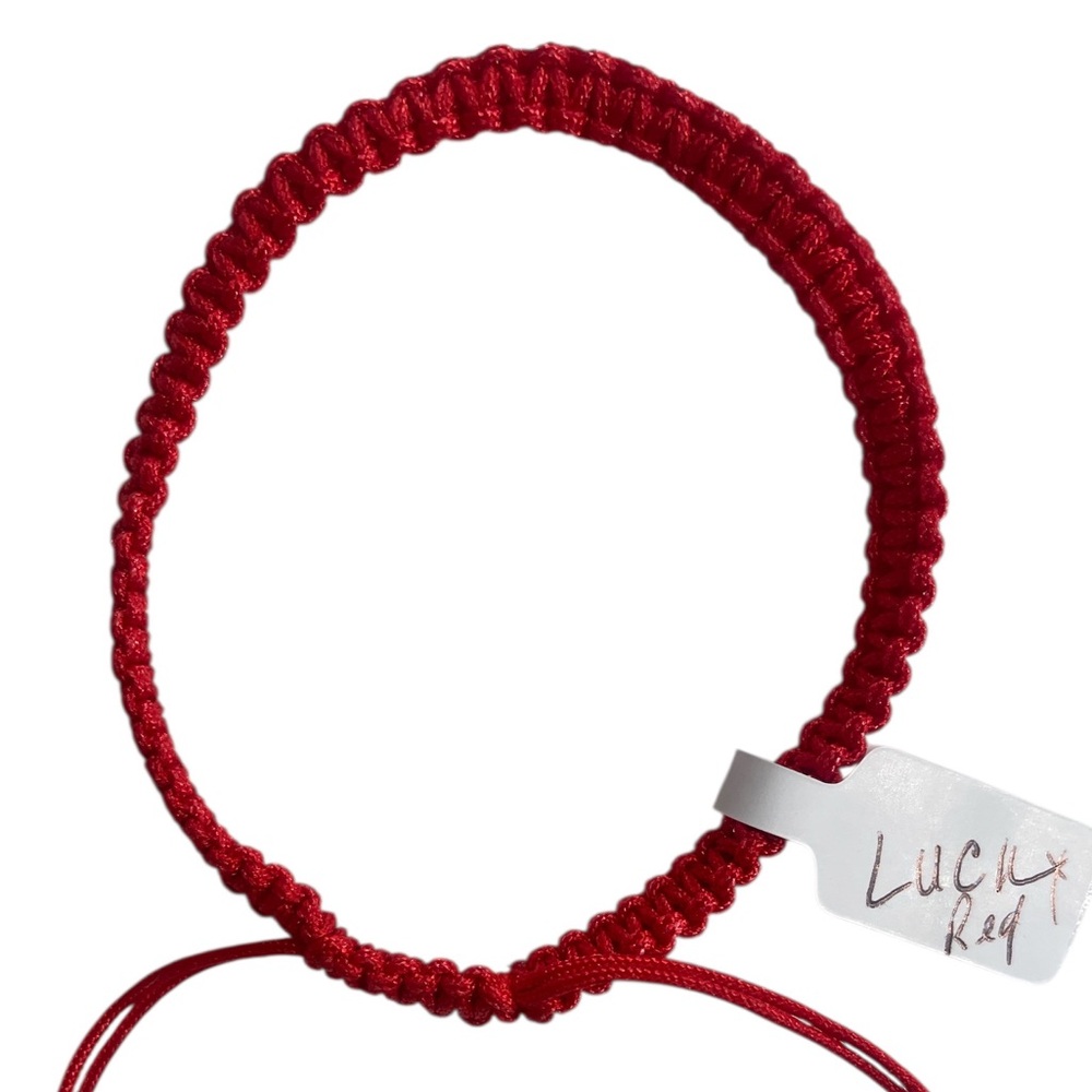 Lucky Red Braided Feng Shui Chinese Bracelet, Adjustable OS - Picture 6 of 7